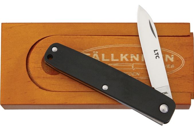 Fallkniven LTC Slipjoint Folding Knife, 3G Steel, Aluminum, FNLTCBK