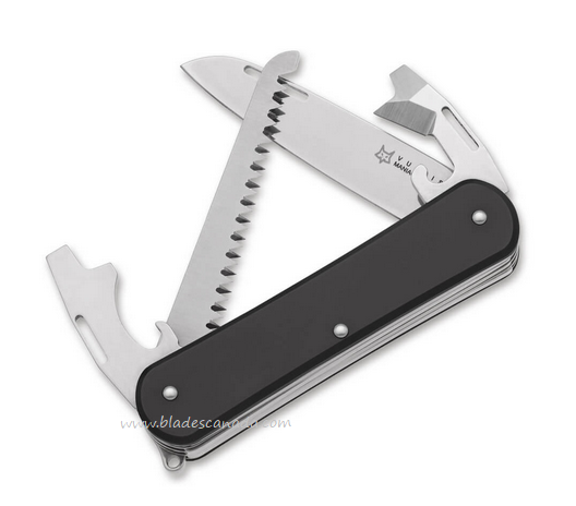 Fox Italy Vulpis Slipjoint Multitool Knife, N690, Aluminum Black, VP130-S4 BK