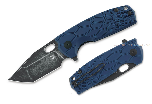 Fox Italy Core Flipper Folding Knife, N690 Black, FRN Blue, FX-612BLB