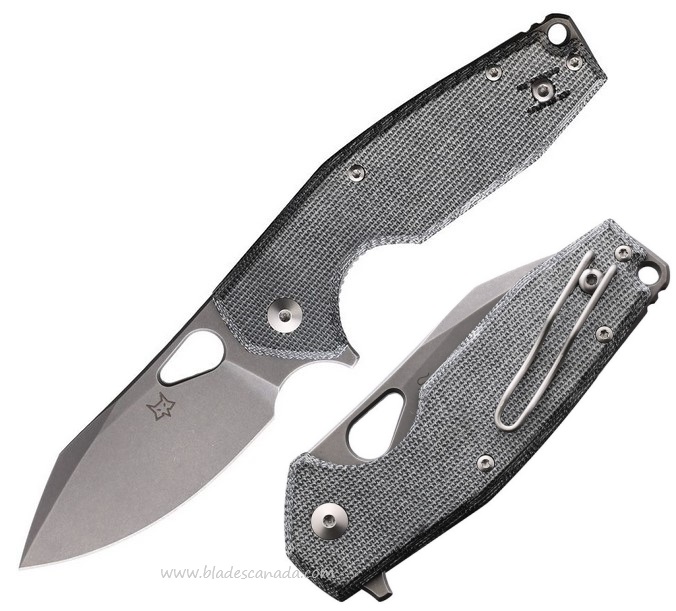 Fox Italy Yaru Black Micarta Flipper Folding Knife, M390 Steel, FOX527LIMB