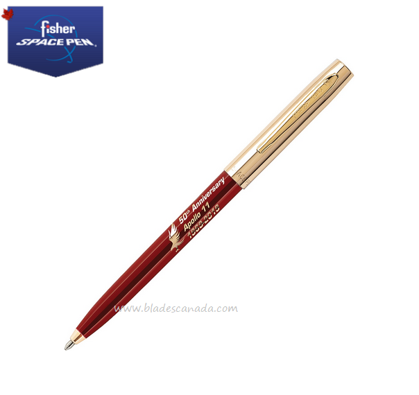 Fisher Space Pen Apollo 11 Cap-O-Matic Pen, Red/Gold, FP775G-50-R
