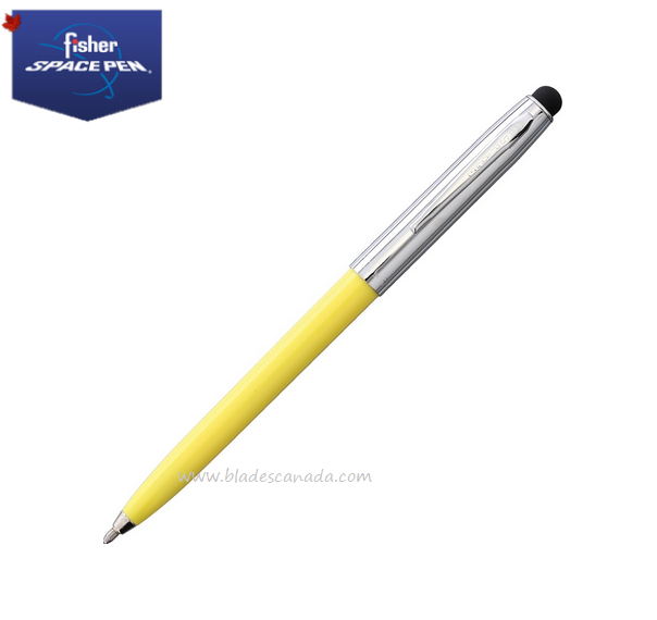 Fisher Space Pen, Yellow/Chrome with Stylus, FP775-Y/S