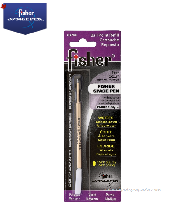 Fisher Space Pen Refill, Medium Ink Purple, FPSPR6