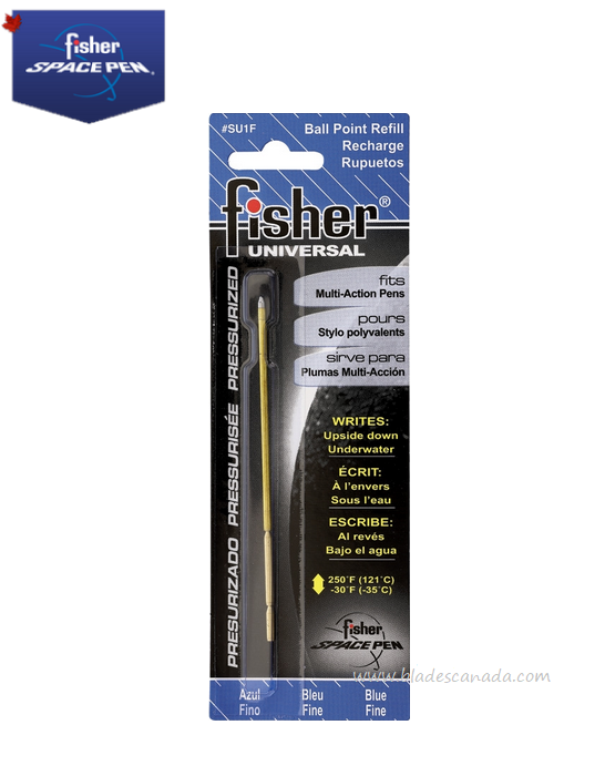 Fisher Space Pen Refill for Multi-Action Pens, Fine Point Blue, FPSU1F