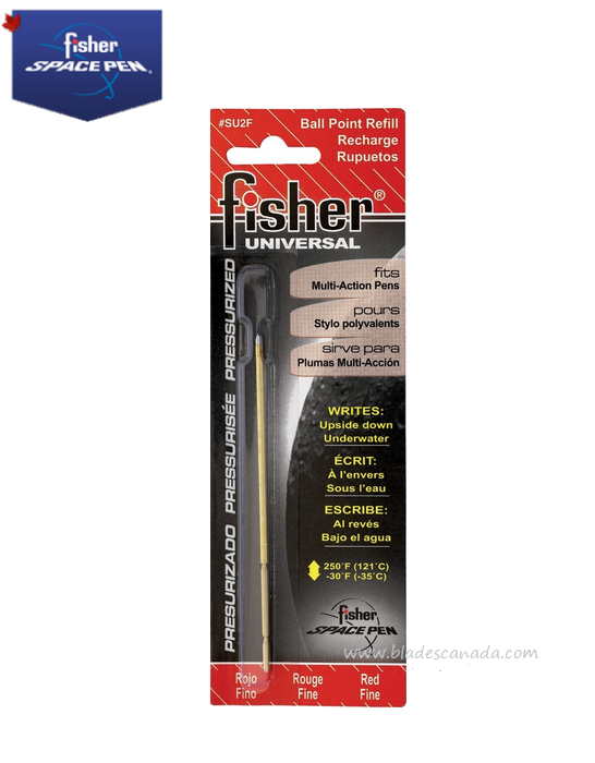 Fisher Space Pen Refill for Multi-Action Pen, Fine Point Red, FPSU2F
