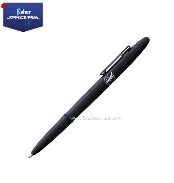 Fisher Space Pen Bullet Pen, Matte Black w/Nasa Design, FP400BCL-NASAMB