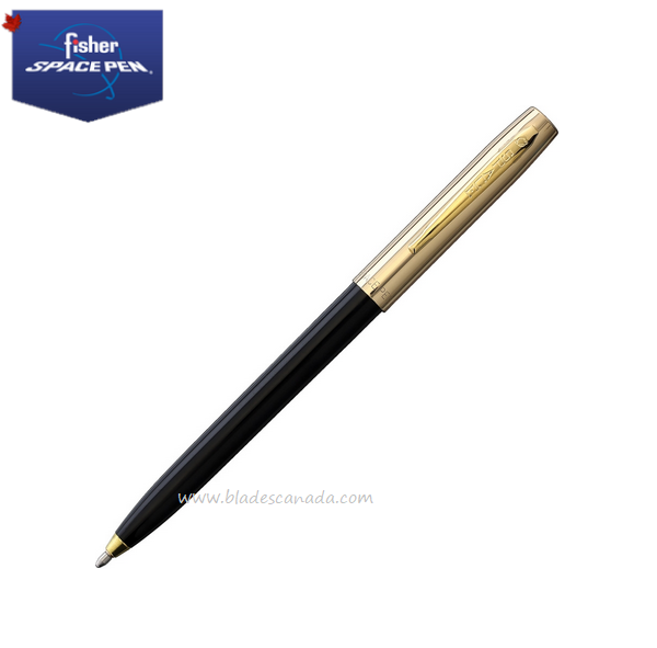 Fisher Space Pen Cap-O-Matic Pen, Black/Brass, FP775G-BURG