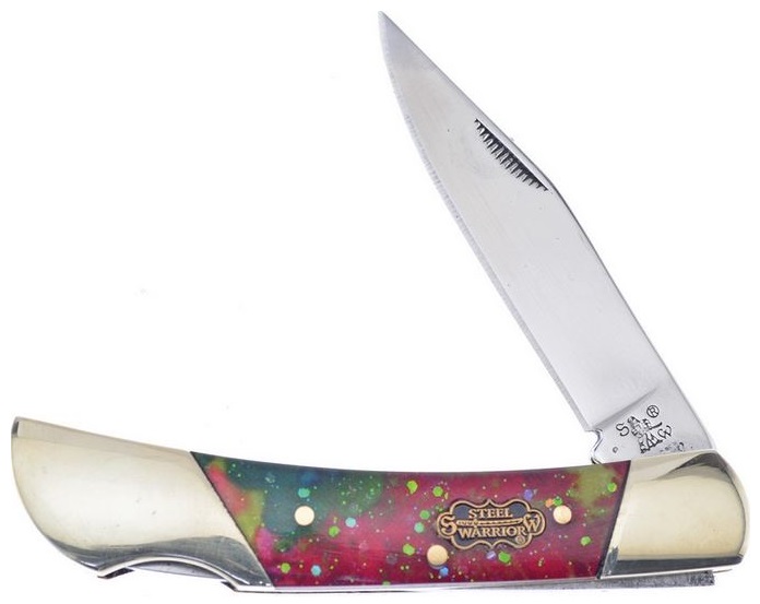 Frost Cutlery Knives Barracuda Glitter Lockback, FSW100RDN