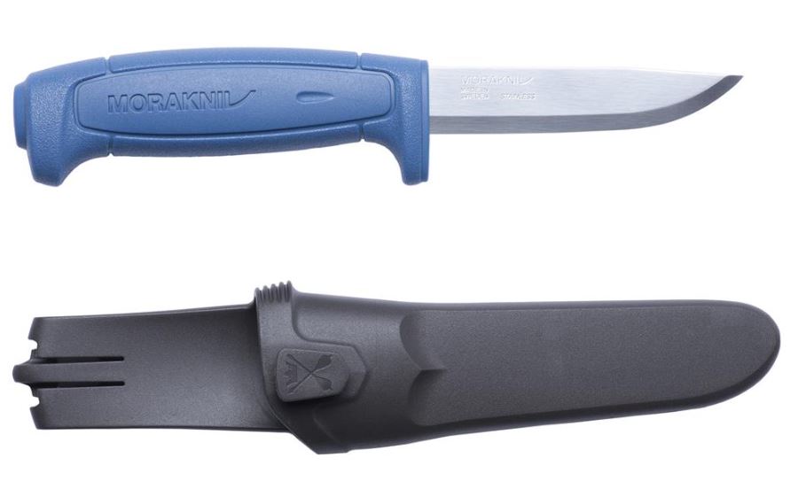 Morakniv Basic 546 Fixed Blade Knife, Stainless, Blue, 15048