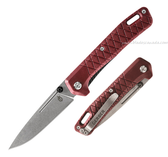Gerber Zilch Folding Knife, Stainless SW, GFN Red, G1882