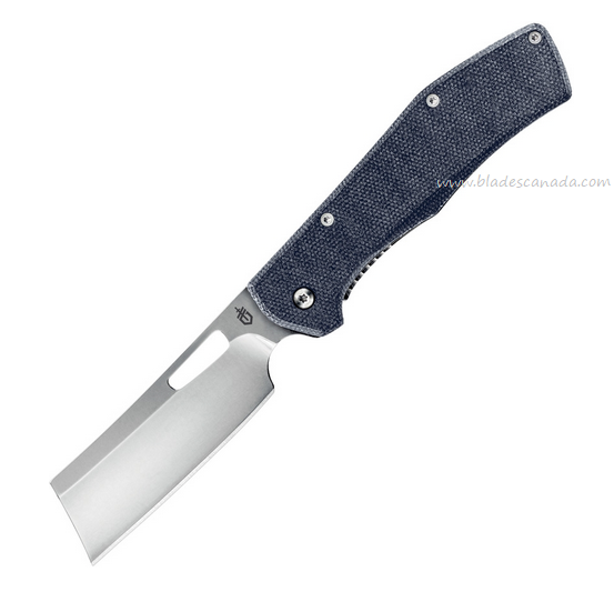 Gerber Flatiron Framelock Folding Knife, D2 Satin, Micarta Blue, G3902