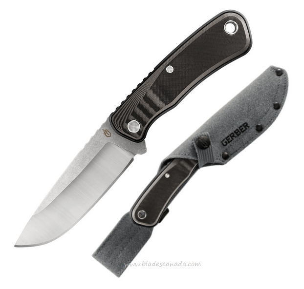 Gerber Downwind Fixed Blade Knife, Stainless SW, G10 Grey/Black, 3929