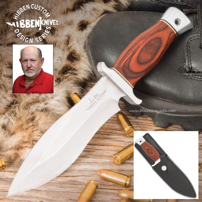 Gil Hibben Bloodwood Alaskan Boot Knife, with Leather Sheath, GH5061