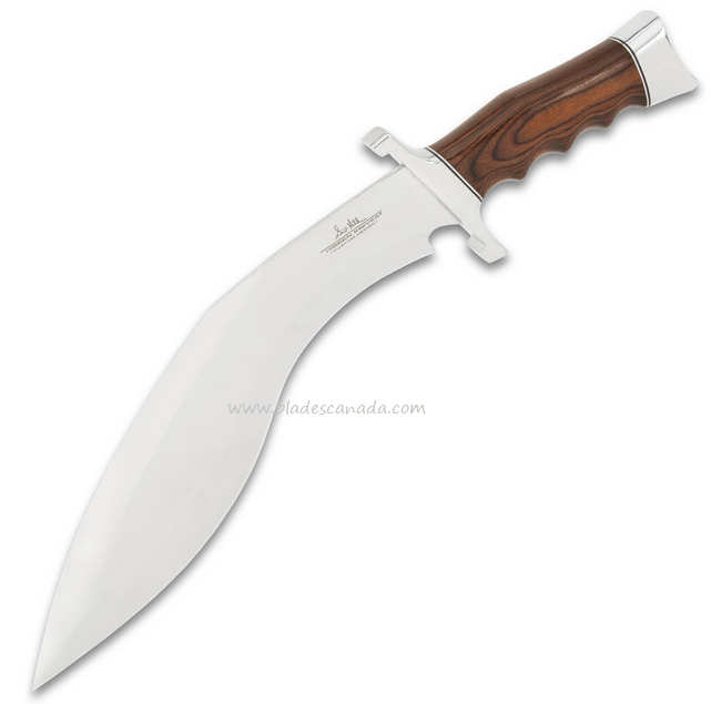 Gil Hibben Kukri Fighter Knife, Pakkawood, Leather Sheath, GH5095