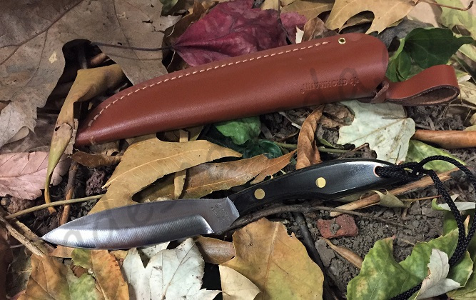 Grohmann M1C Original Belt Knife Carbon Blade- Micarta