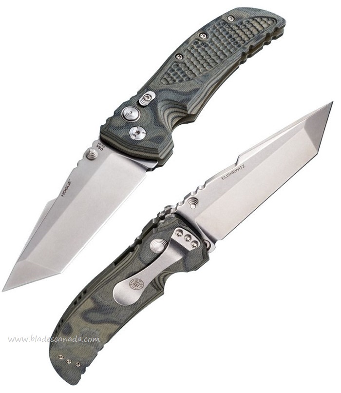 Hogue EX-01 Folding Knife, 154CM Tanto 4", G10 Green, 34148