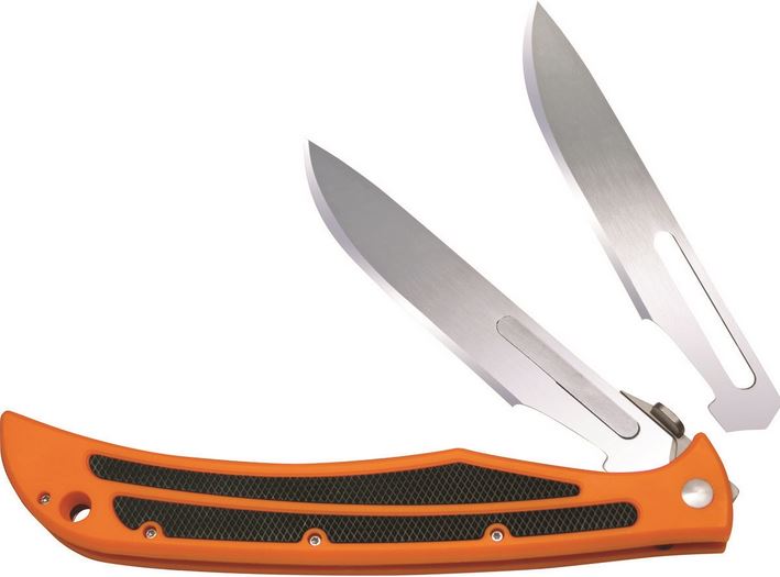 Havalon Baracuta Blaze Hunter Folding Knife, Orange/Black Handle, 115BLAZE