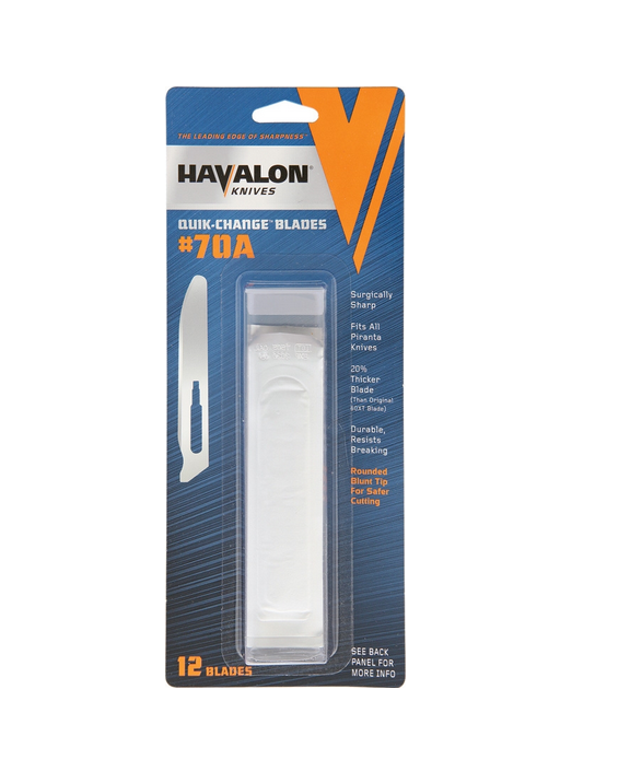 Havalon Replacement Blade (Fits all Piranta Knives), Stainless, HV70ADZ