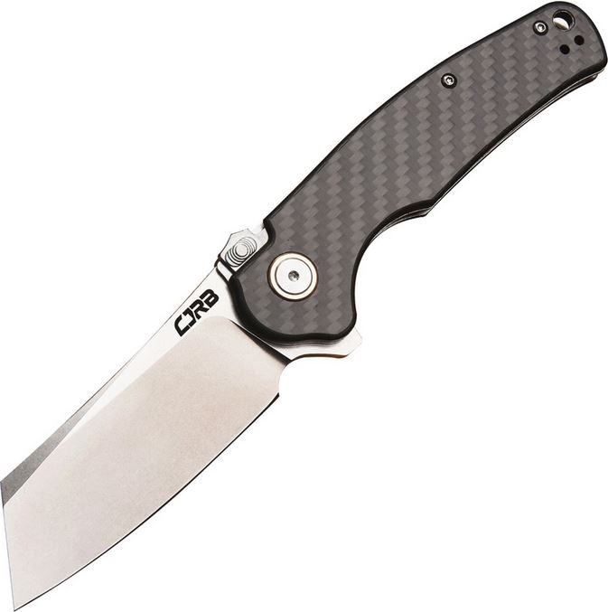 CJRB Crag Flipper Folding Knife, D2 Steel, Carbon Fiber, J1904RCF