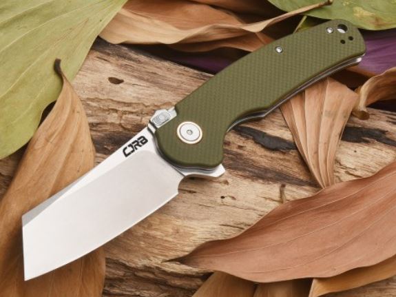 CJRB Crag Flipper Folding Knife, D2 Steel, G10 Green, J1904RGNF