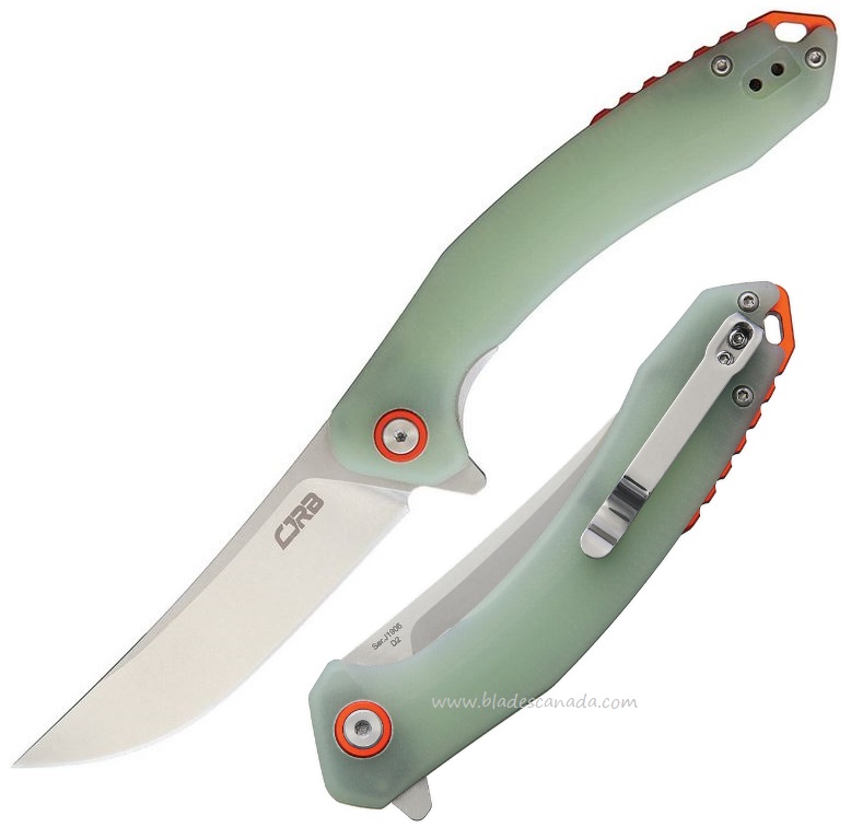 CJRB Gobi Flipper Folding Knife, D2, G10 Jade, J1906NTG