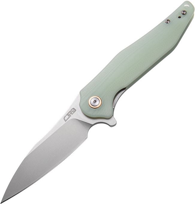 CJRB Agave Flipper Folding Knife, D2, G10 Natural Jade, J1911NTG