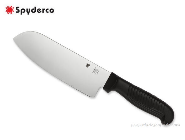 Spyderco Santoku Kitchen Knife, MBS-26 Steel, Polypropylene Handle, K08PBK