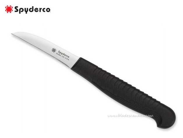 Spyderco Mini Paring Kitchen Knife, MBS-26 Steel, Polypropylene Handle, K09PBK