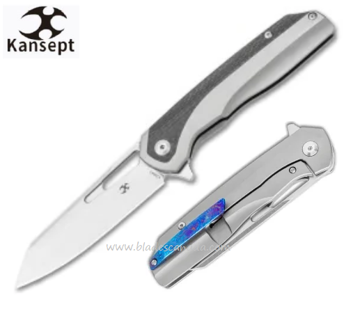 Kansept Shard Flipper Framelock Knife, CPM S35VN, Titanium/Carbon Fiber, K1006A3