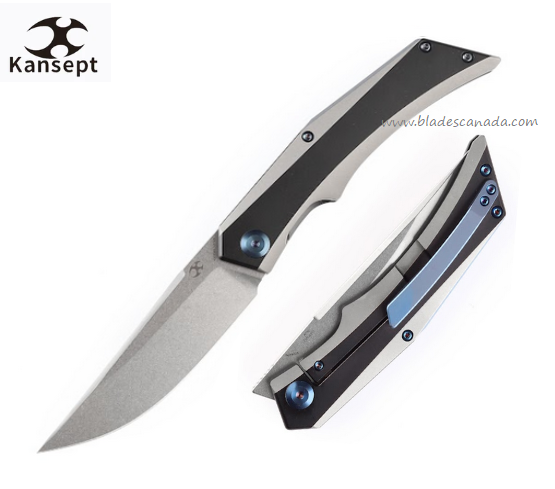 Kanspet Naska Flipper Framelock Knife, CPM S35VN, Titanium, K1035A2