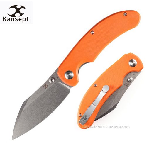 Kansept Nesstreet Folding Knife, CPM S35VN SW, G10 Orange, K1039A5