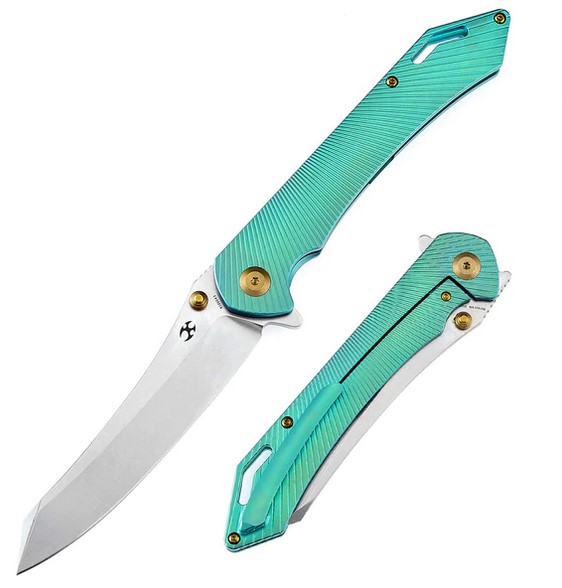 Kansept Colibri Tech Framelock Flipper Folding Knife, CMP-S35VN, Titanium, K1060A3