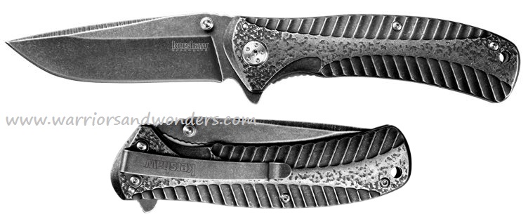 Kershaw Starter Flipper Framelock Knife, Assisted Opening, Stainless Handle, K1301BW - Click Image to Close