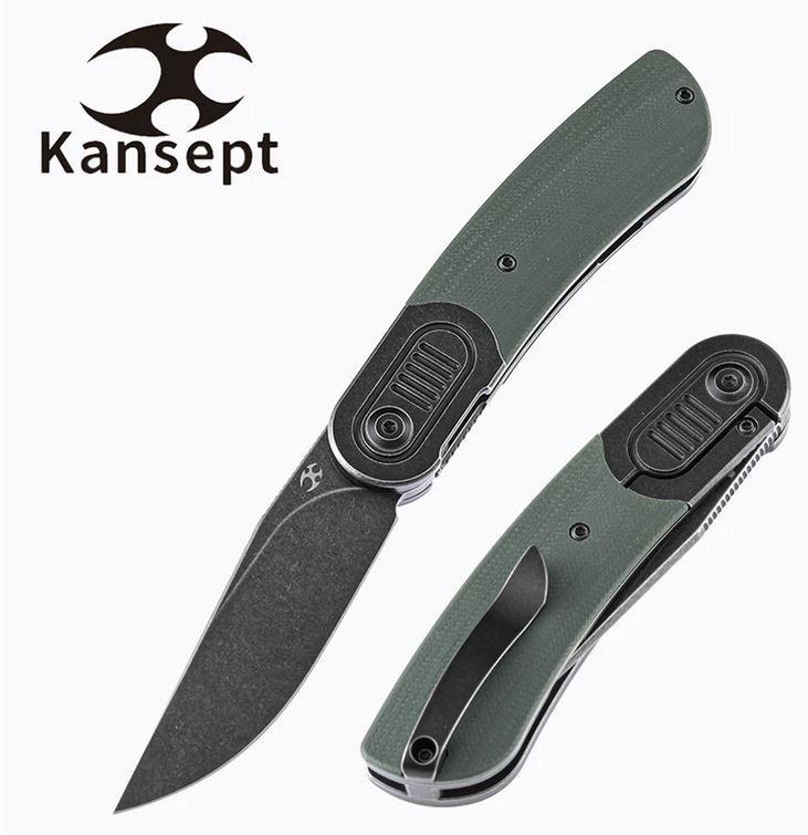 Kansept Reverie Flipper Framelock Knife, CPM S35VN, G10 OD Green/Titanium, K2025A6 - Click Image to Close