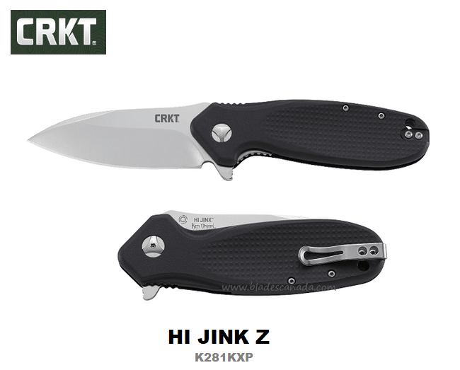 CRKT Hi Jinx Z Flipper Folding Knife, 1.4116 Steel, GFN Black, CRKTK281KXP - Click Image to Close