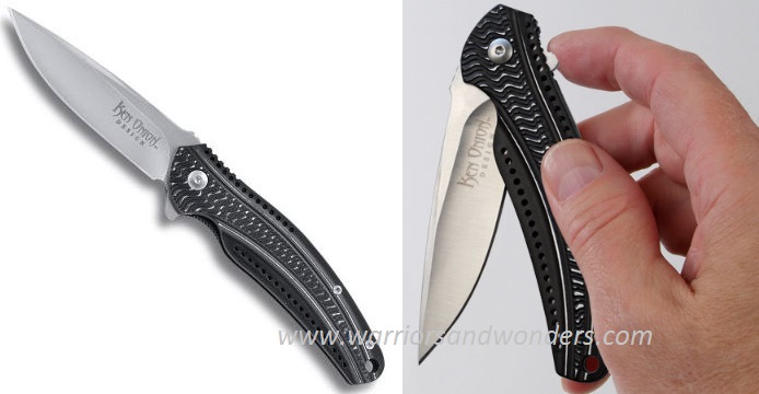 CRKT Ripple Flipper Folding Knife, Aluminum Handle, CRKTK415KXP