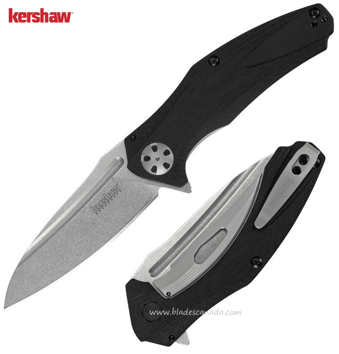 Kershaw Natrix Framelock Flipper Knife, Assisted Opening, G10 Black, K7007
