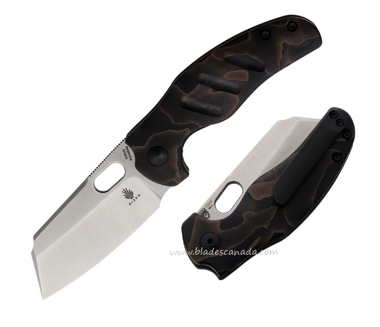 Kizer Sheepdog C01C Mini Folding Knife, S35VN Satin, Raffir Handle, 3488A6