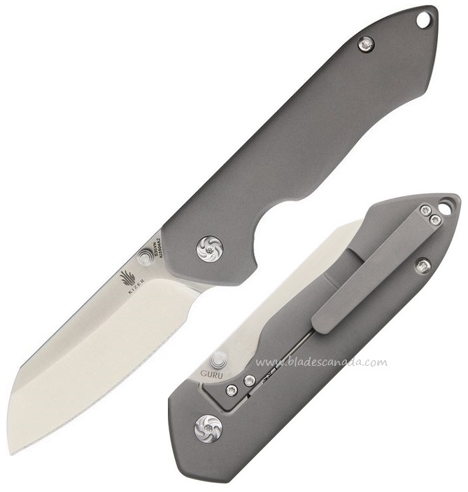 Kizer Guru Framelock Folding Knife, S35VN, Titanium, 3504A2
