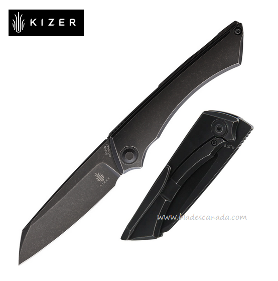 Kizer M_Stealth Flipper Framelock Knife, CPM S35VN, Titanium, 3564A1