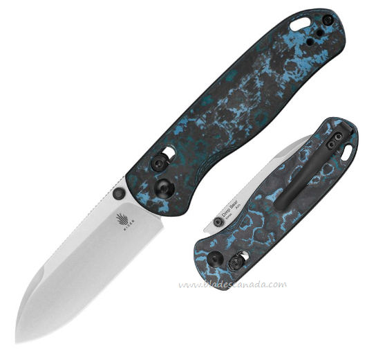 Kizer Drop Bear Folding Knife, Elmax, Carbon Fiber Artic Storm, 3619A2