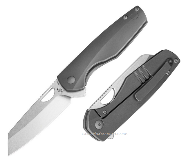 Kizer Sparrow Flipper Framelock Knife, S35VN SW, Titanium Gray, 3628A1