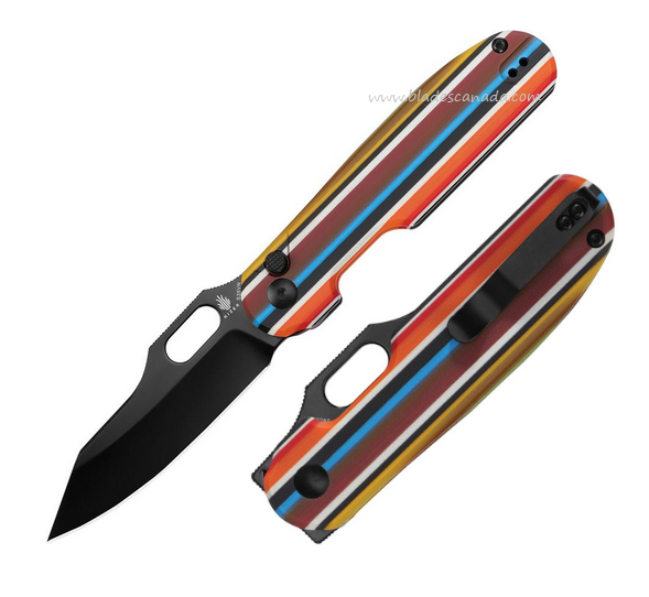 Kizer Cormorant Button Lock Folding Knife, Serape Series, S35VN, G10 Multicolour, 4562A5