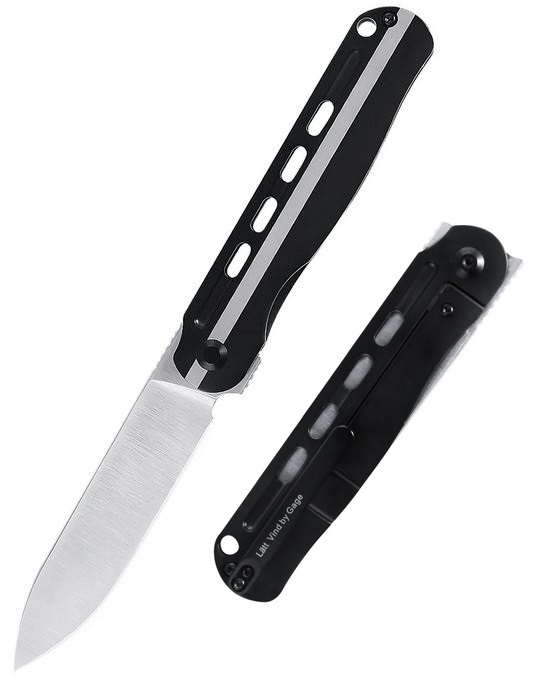 Kizer Latt Vind Flipper Framelock Knife, CPM S35VN, Titanium, 4567A1 - Click Image to Close