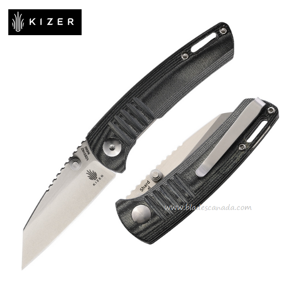 Kizer Shard Folding Knife, N690, Micarta Black, V2531N2