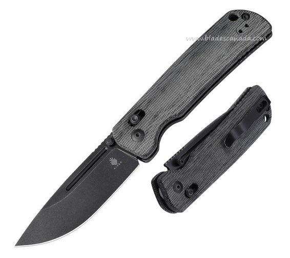 Kizer Escort Clutch Folding Knife, 154CM Black SW, Micarta Black, V4481C3