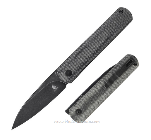 Kizer Fiest XL Flipper Folding Knife, 154CM Black, Micarta Black, V4499C2