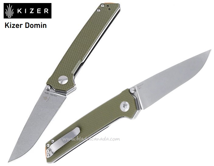 Kizer Knives Domin Folder, N690 Steel, Green G10, KIV4516N2
