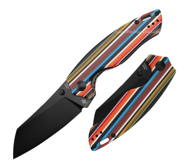 Kizer Towser K Folding Knife, Serape Series, 154CM Black, G10 Multicolour, V4593C4