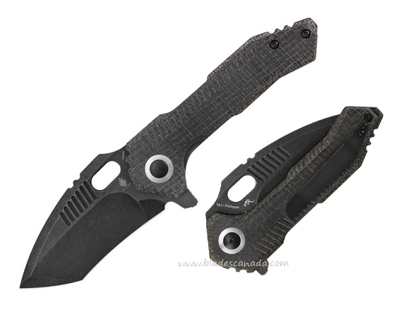 Kizer Mini Paragon Flipper Folding Knife, 154CM Black SW, Micarta Black, V4600C2